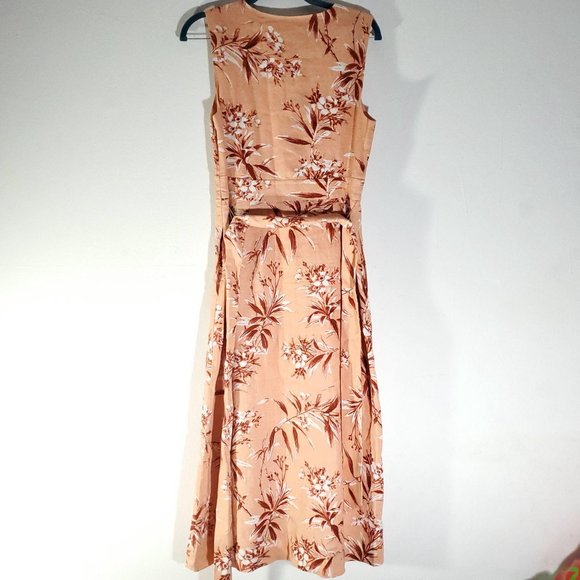 Joie Ethelda Floral Waist Tie Linen Dress S - Picture 4 of 10